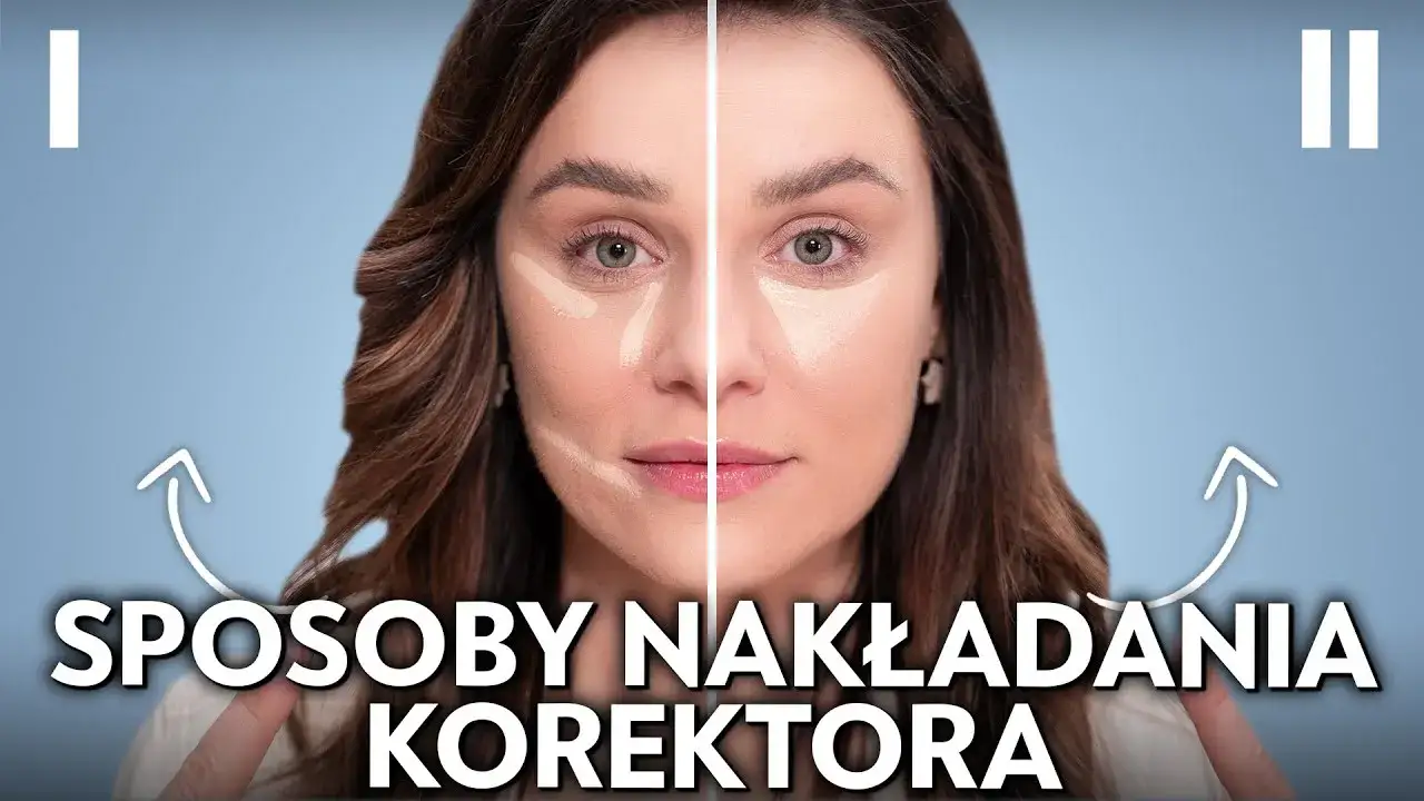 aplikacja korektora pod oczy odwrócony trójkąt